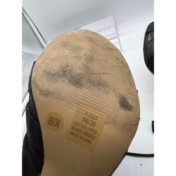 9 BCBGeneration PL-Giles Caged Lace Black Ankle Boot Sandal 4” Heel Open Toe - Picture 5 of 10